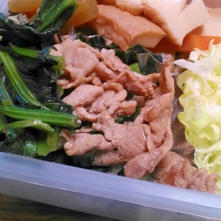 簡単♪お弁当♪小松菜と豚小間肉炒め